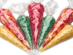 Cone Shaped Cellophane Bags